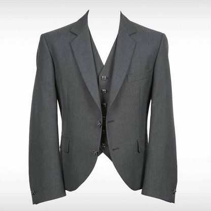 Pride Contemporary Silver Tweed Jacket & Waistcoat