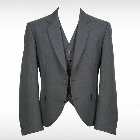 Pride Contemporary Silver Tweed Jacket & Waistcoat