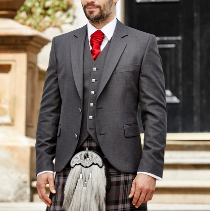 Pride Contemporary Silver Tweed Jacket & Waistcoat