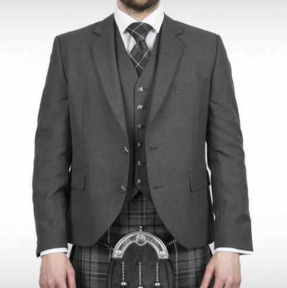 Pride Contemporary Silver Tweed Jacket & Waistcoat