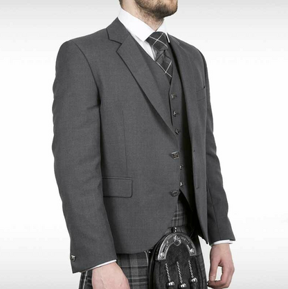 Pride Contemporary Silver Tweed Jacket & Waistcoat