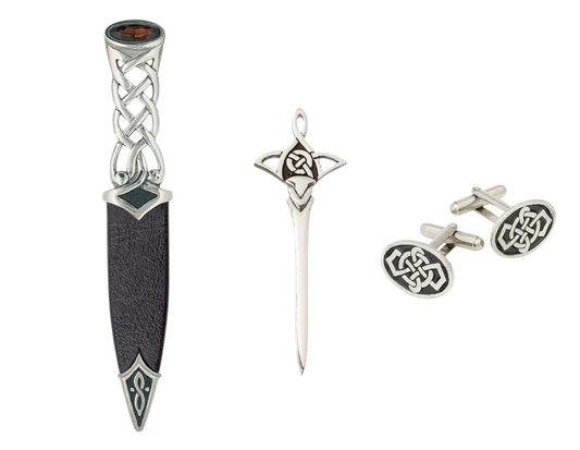 Tay 3 Piece Sgian Dubh, Cufflinks and Kilt Pin Gift Set