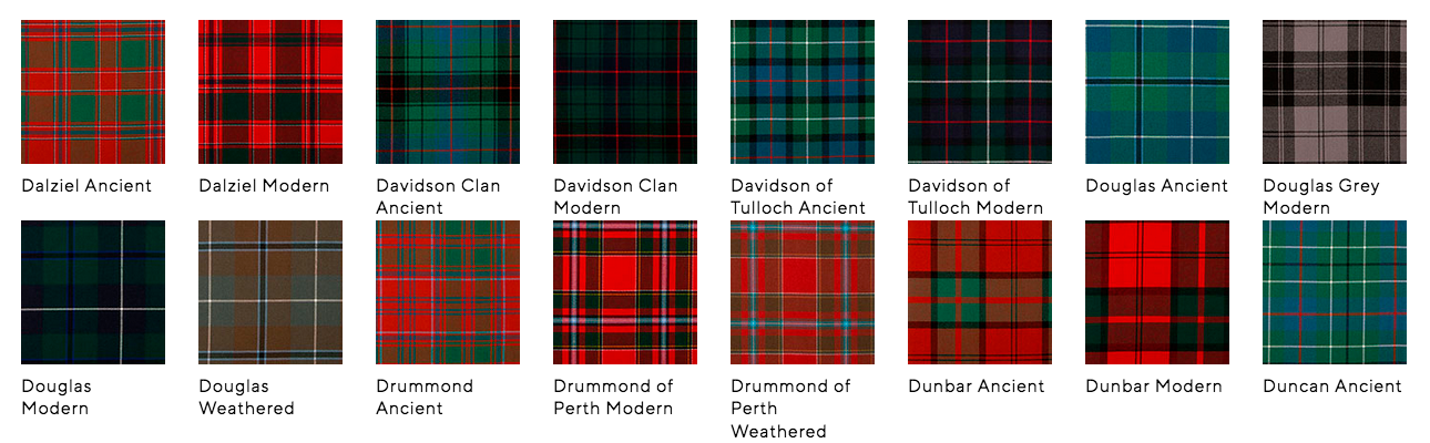 Lochcarron Mens Traditional 8 Yard Scottish Wool Strome Heavy Weight Kilt: C-E Tartans