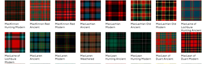 Lochcarron Mens Traditional 8 Yard Scottish Wool Strome Heavy Weight Kilt: MacK-MacT Tartans