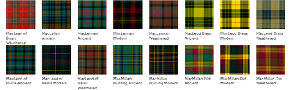 Lochcarron Mens Traditional 8 Yard Scottish Wool Strome Heavy Weight Kilt: MacK-MacT Tartans