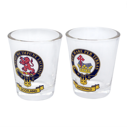 Colourful Clan Crest Shot Glass - Set Of 2