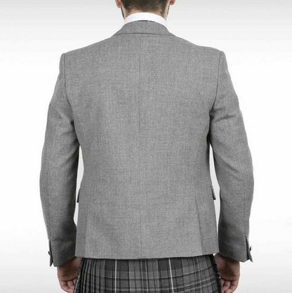 Pride Contemporary Light Grey Tweed Jacket & Waistcoat