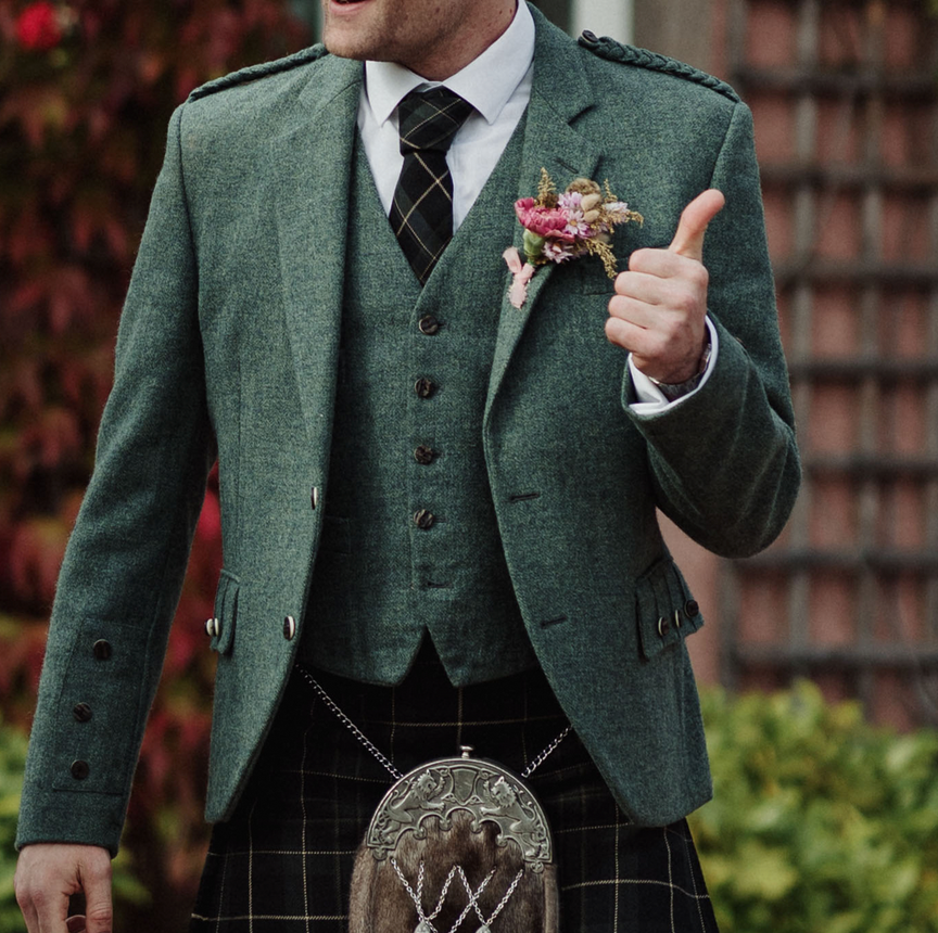 Pride Dark Green Crail Jacket & Waistcoat