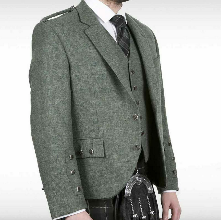 Pride Dark Green Crail Jacket & Waistcoat