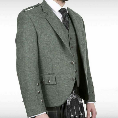 Pride Dark Green Crail Jacket & Waistcoat