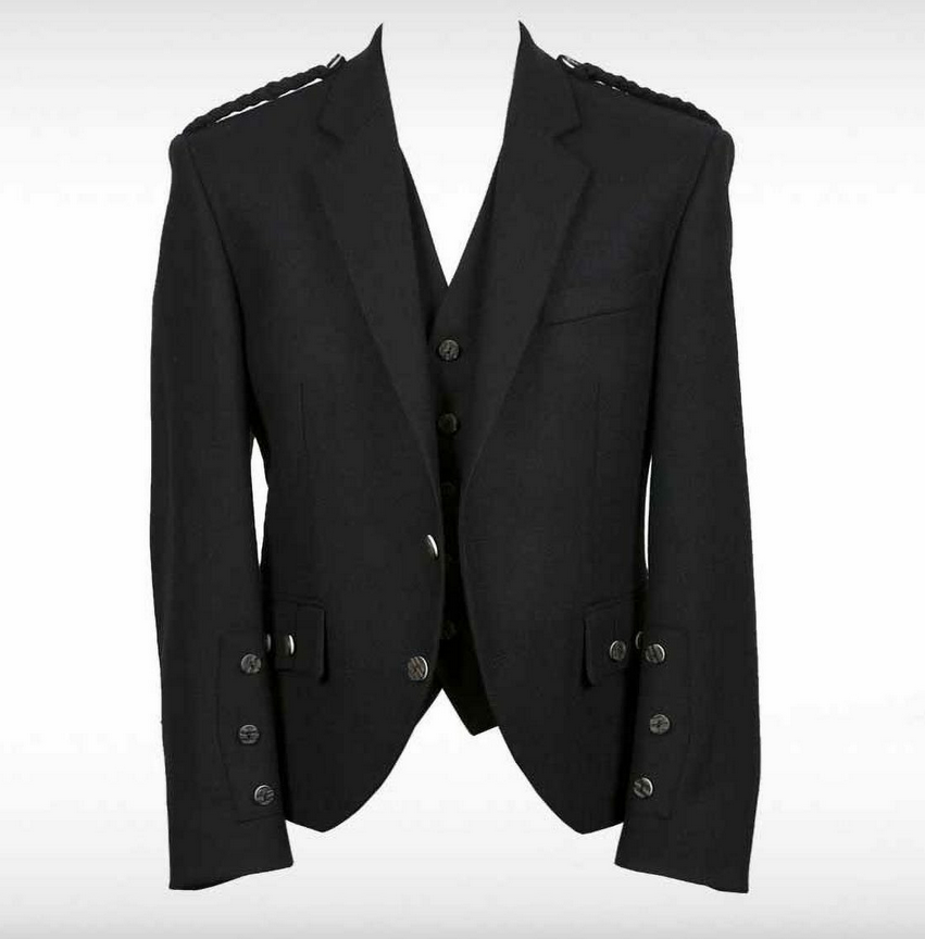 Pride Black Herringbone Crail Jacket & Waistcoat