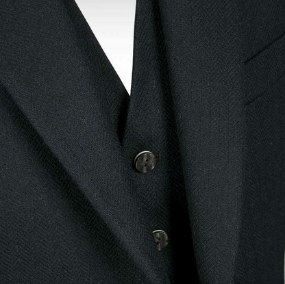 Pride Black Herringbone Crail Jacket & Waistcoat