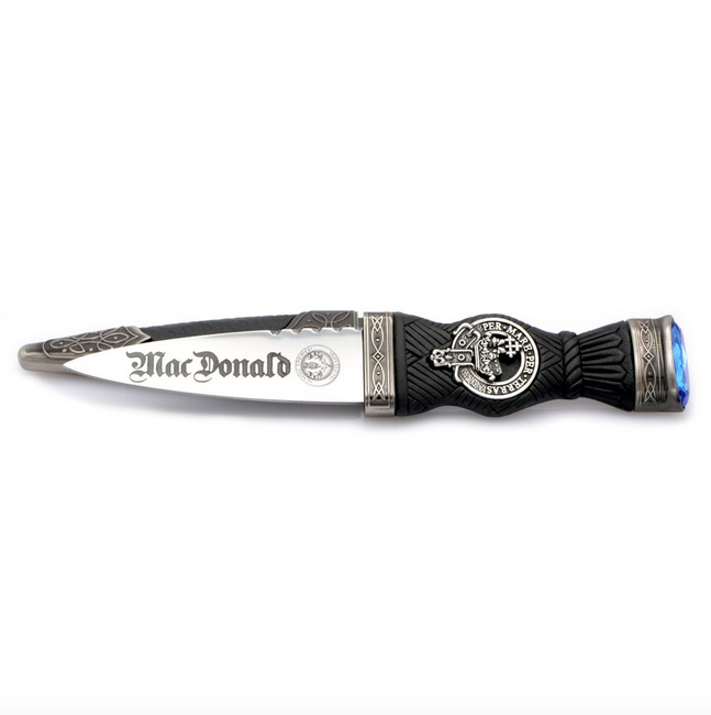 Celtic Knotwork Clan Crest Sgian Dubh - A-C Clans