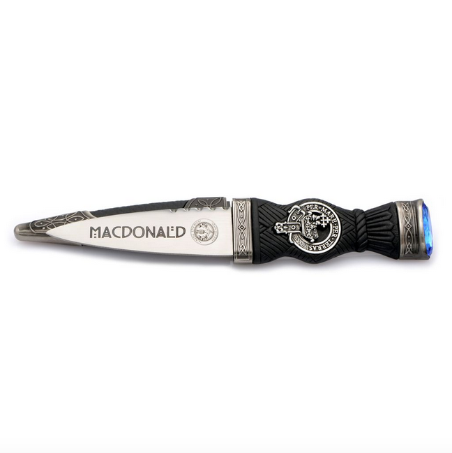 Celtic Knotwork Clan Crest Sgian Dubh - A-C Clans