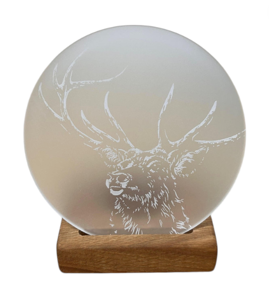 Scottish Stag Round Candle Holder
