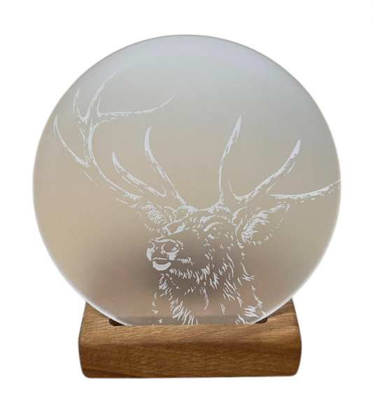Scottish Stag Round Candle Holder