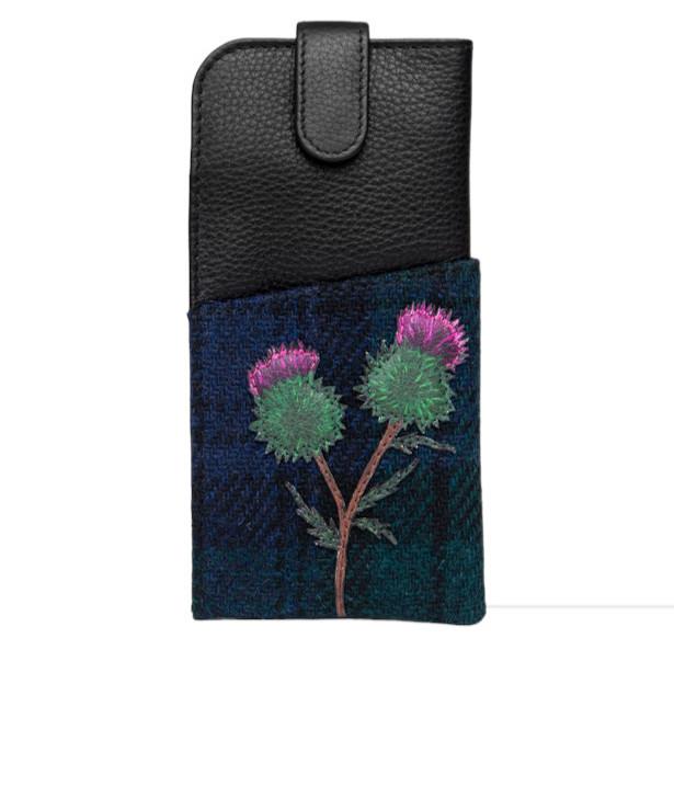 Thistle Blue Glasses Case