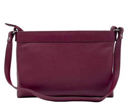 Purple Check Tweed Large Shoulder Bag