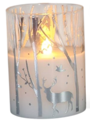 Reindeer LED Candle 10cm