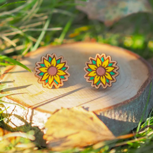 Sunflower Stud Earrings