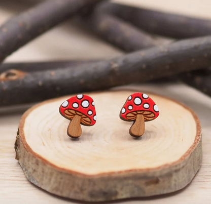 Mushroom Stud Earrings