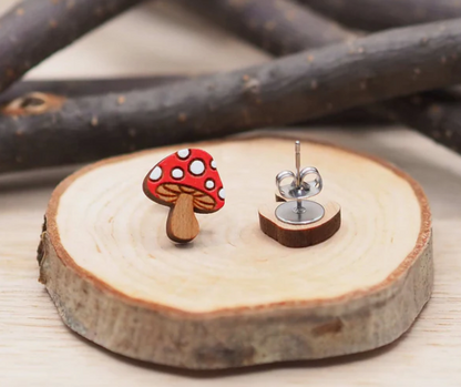 Mushroom Stud Earrings