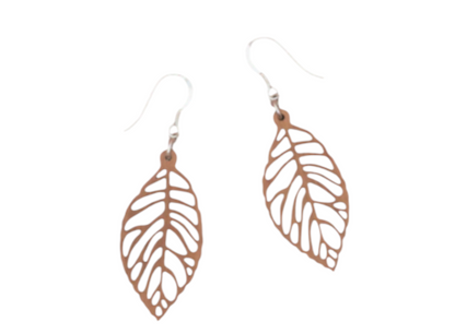 Leaf Skeleton Drop Earrings