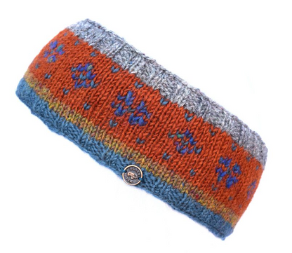 Flower Tick Headband - Orange