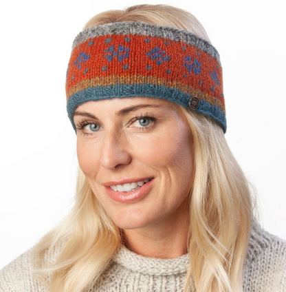 Flower Tick Headband - Orange