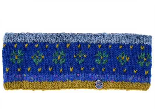 Flower Tick Headband - Blue