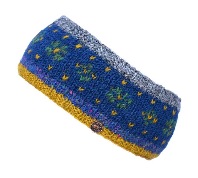 Flower Tick Headband - Blue