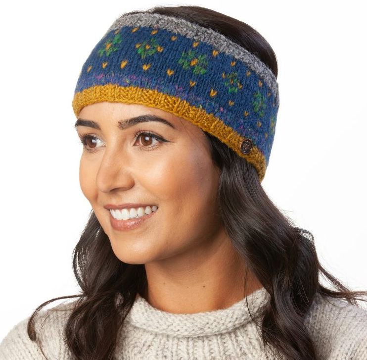 Flower Tick Headband - Blue