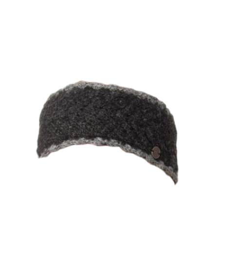 Lace Edge Headband - Dark Grey