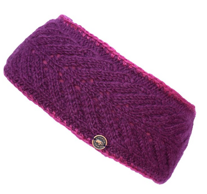 Lace Edge Headband - Purple