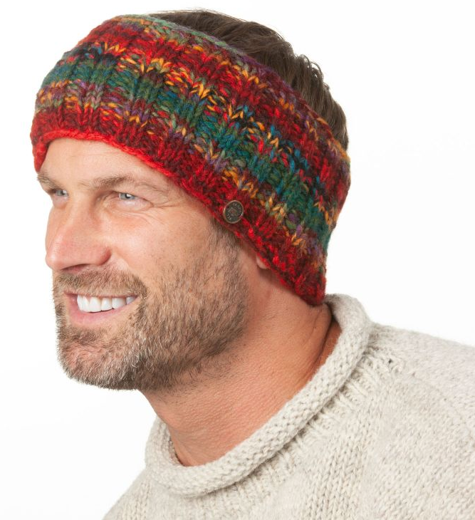 Unisex Electric Stripe Headband - Red