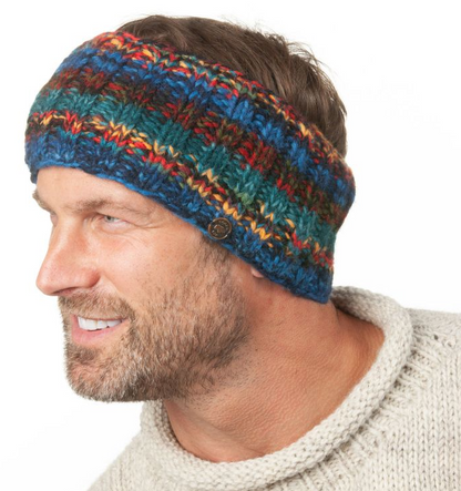 Unisex Electric Stripe Headband - Blue