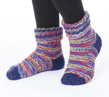 Electric Lounge Socks - Rainbow Blue