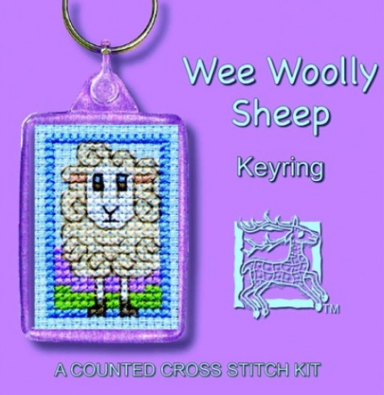 Woolly Sheep Cross Stitch Kit - Keyring