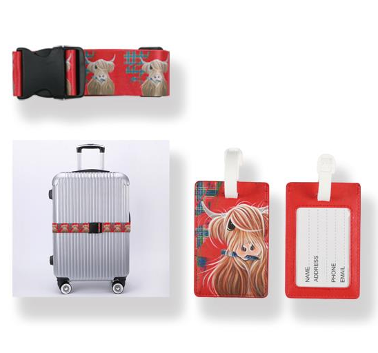 Highland Cow Tartan Paint Travel Set