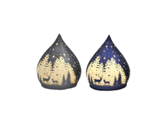 LED Glass Teardrop Decorations - 12cm