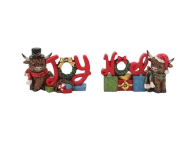 Highland Cow 'Joy' & 'Noel' Pair