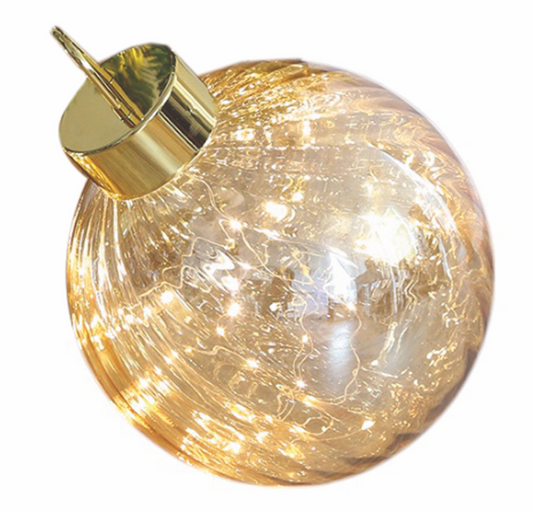 LED Gold Christmas Bauble - 25cm