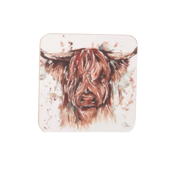 The Hebrides Highland Cow Coasters (4)