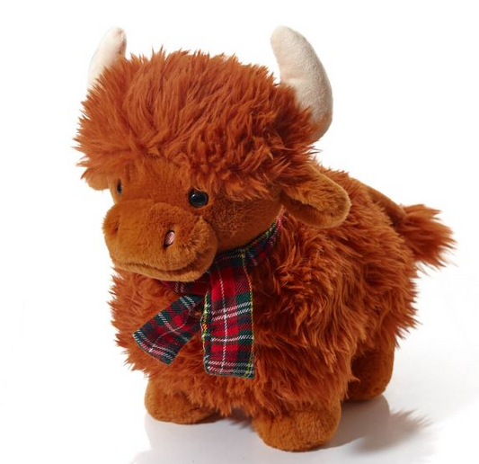 Highland Cow With Tartan Scarf Teddy - 30cm