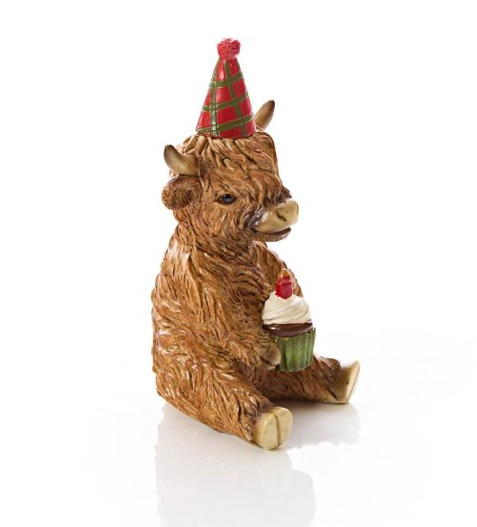 Birthday Highland Cow Ornament