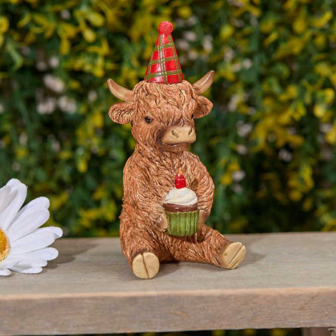 Birthday Highland Cow Ornament