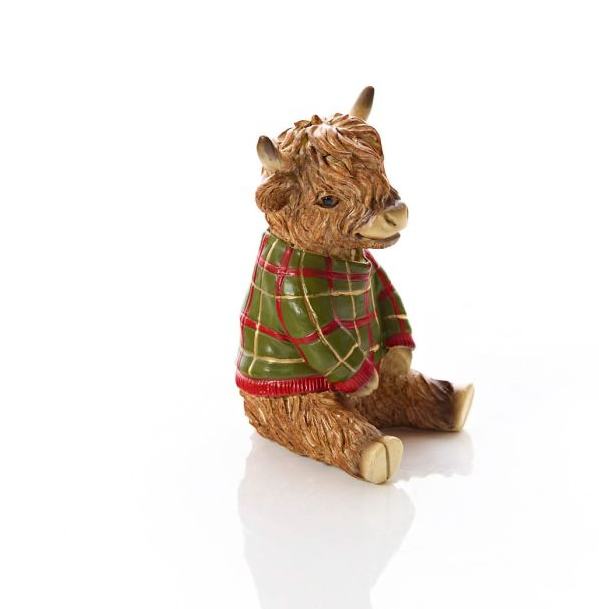 Tartan Jumper Highland Cow Ornament