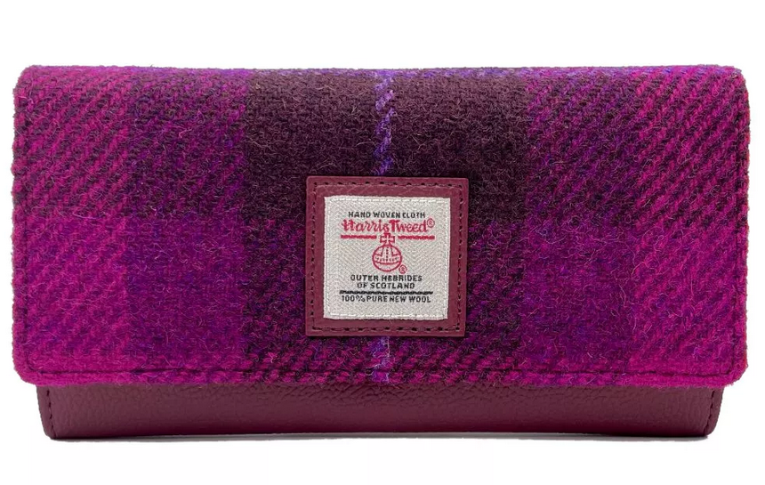 Maccessori_LadiesEnvelopePurse_PurpleCheck