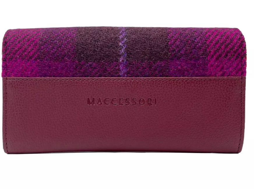 Maccessori_LadiesEnvelopePurse_PurpleCheck