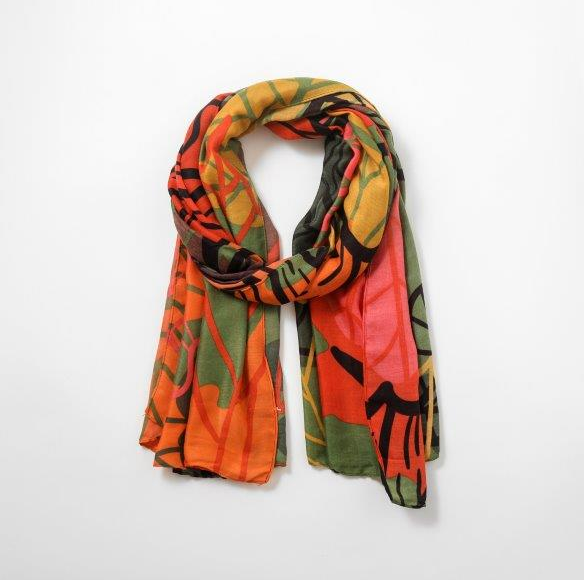 Autumn Leaves 26 Scarf - Olive